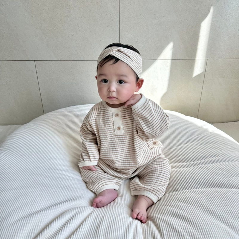 Moran - Korean Children Fashion - #prettylittlegirls - Button Bodysuit with Hairband