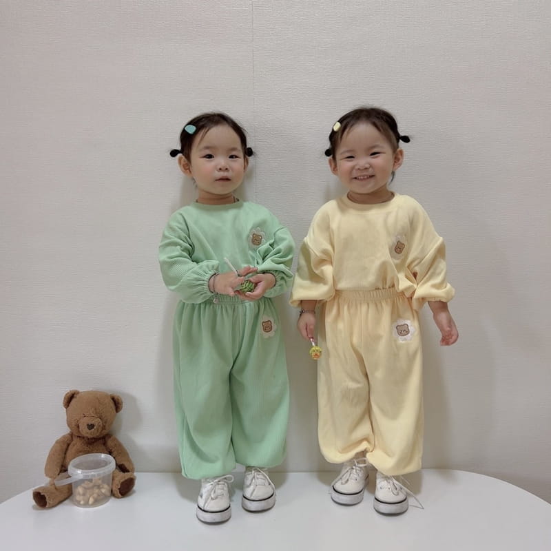 Moran - Korean Children Fashion - #stylishchildhood - Daisy Top Bottom Set - 11