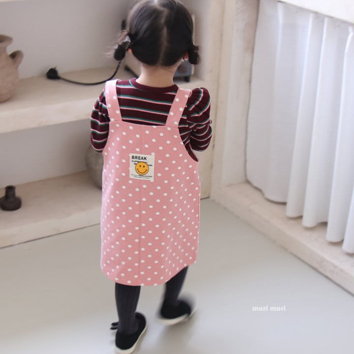 Mori Mori - Korean Children Fashion - #todddlerfashion - Dot Dungaree One-piece - 7