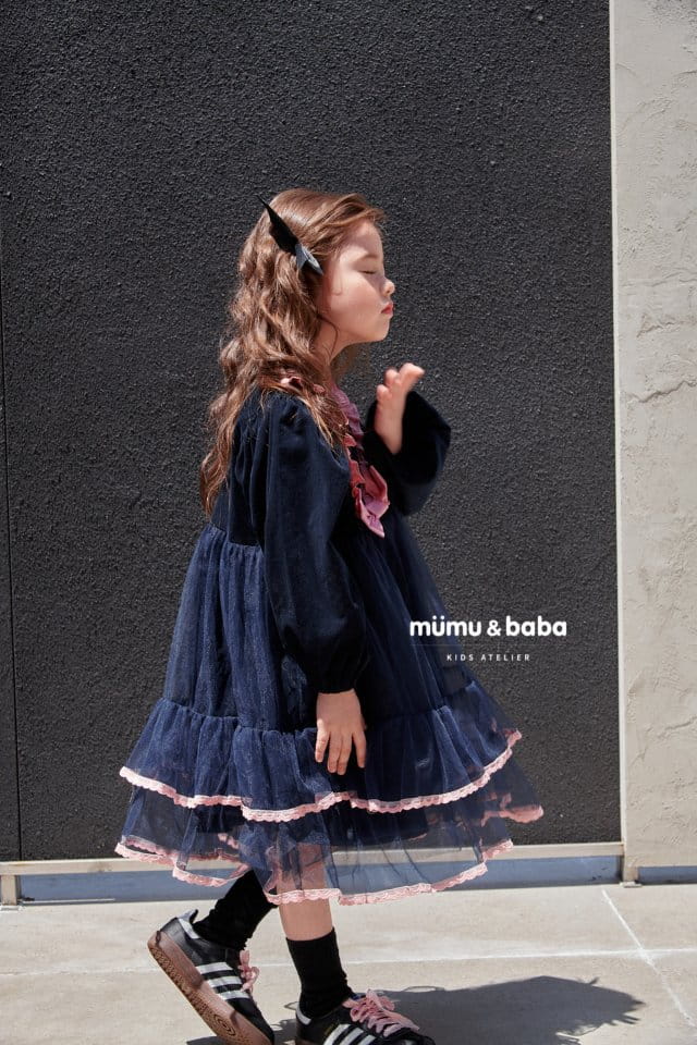 Mumunbaba - Korean Children Fashion - #childofig - Hepburn Ribbon One-piece - 5