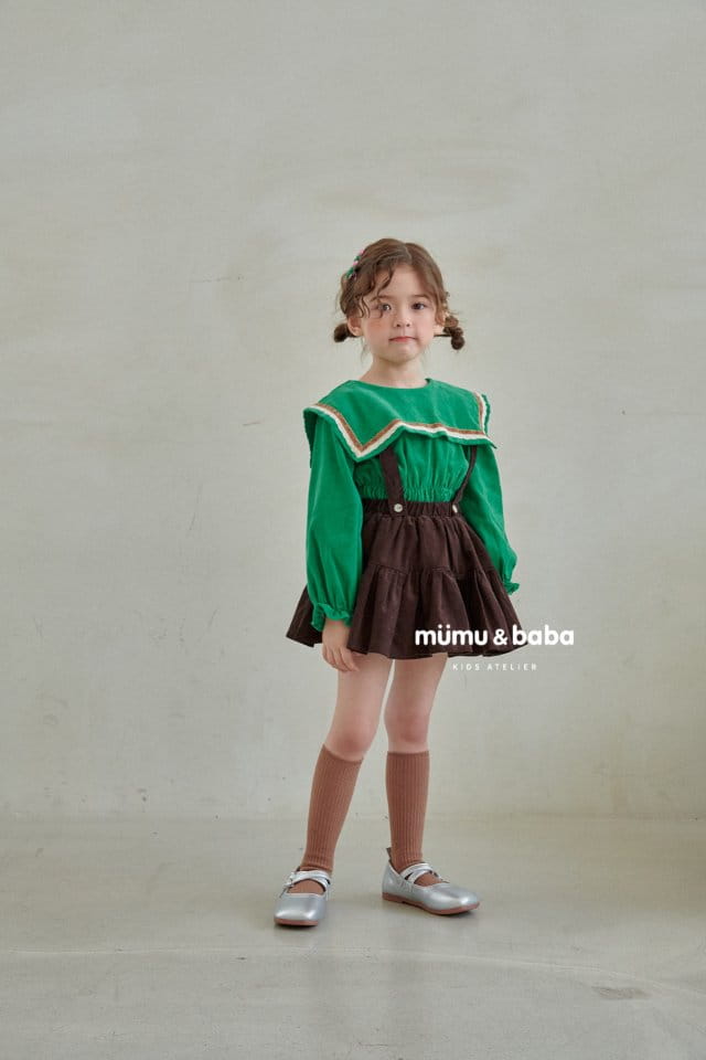 Mumunbaba - Korean Children Fashion - #childrensboutique - Dungarees Cancan Skirt - 2