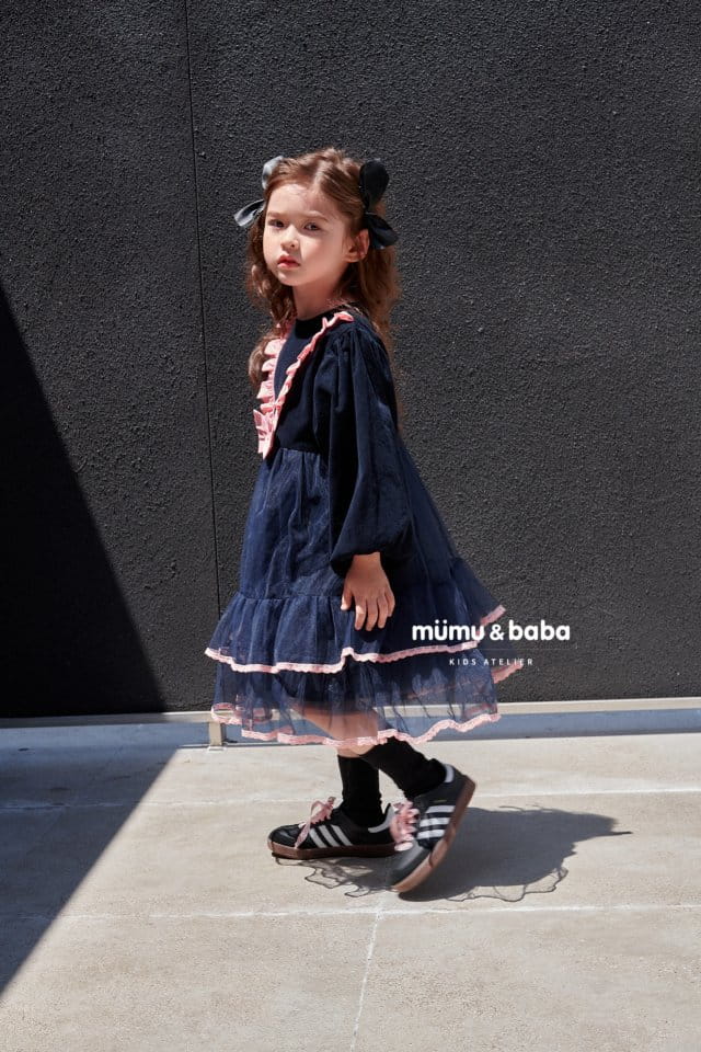 Mumunbaba - Korean Children Fashion - #designkidswear - Hepburn Ribbon One-piece - 7