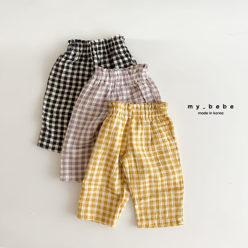 My Bebe - Korean Children Fashion - #Kfashion4kids - Check Pants - 3