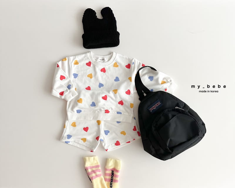 My Bebe - Korean Children Fashion - #childofig - Heart Shorts Set - 9