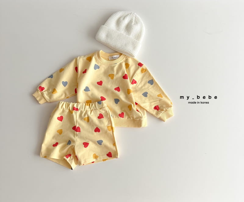 My Bebe - Korean Children Fashion - #designkidswear - Heart Shorts Set - 12