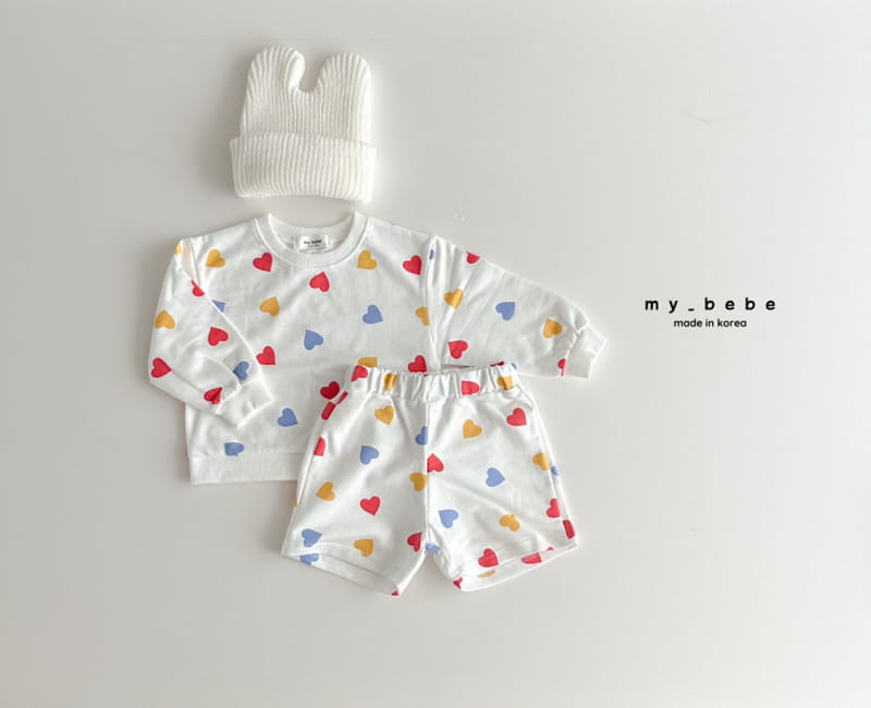 My Bebe - Korean Children Fashion - #minifashionista - Heart Shorts Set - 7