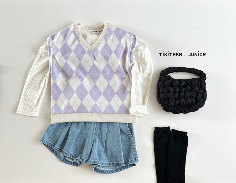 My Bebe - Korean Junior Fashion - #childrensboutique - Argyle Vest - 7