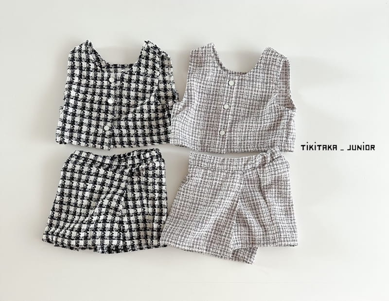 My Bebe - Korean Junior Fashion - #fashionkids - Twid Top Bottom Set - 2