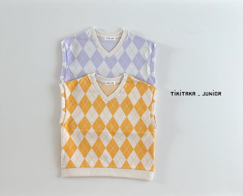 My Bebe - Korean Junior Fashion - #todddlerfashion - Argyle Vest - 3