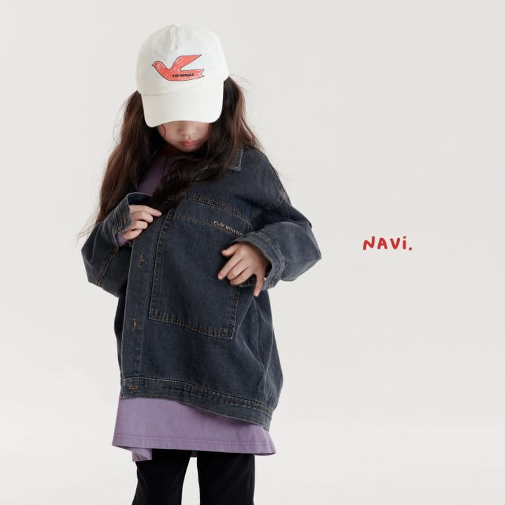 Navi - Korean Children Fashion - #childrensboutique - Nana Denim Jacket - 9