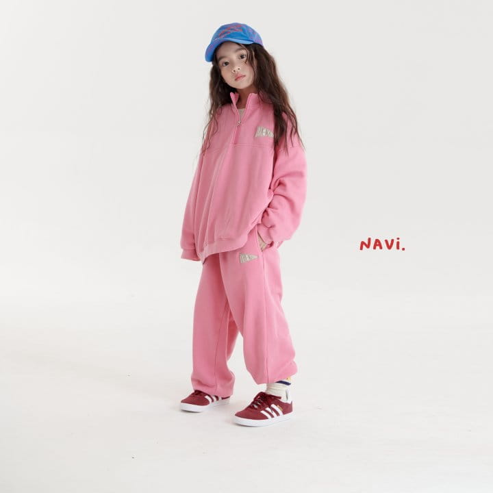 Navi - Korean Children Fashion - #kidsstore - Plag Half Zip-up - 6