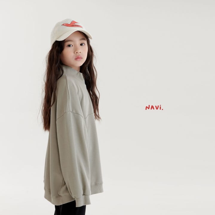 Navi - Korean Children Fashion - #prettylittlegirls - Plag Half Zip-up - 12