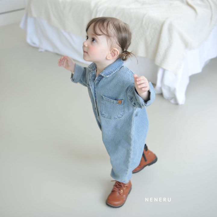 Neneru - Korean Baby Fashion - #babyboutiqueclothing - Bebe Denim Jumpsuit - 2