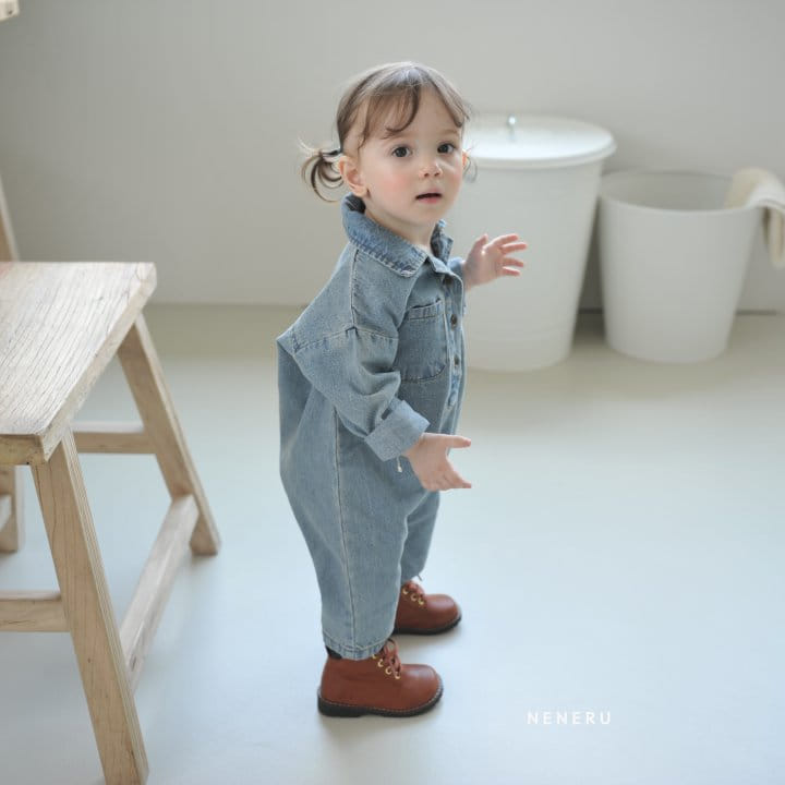 Neneru - Korean Baby Fashion - #babyclothing - Bebe Denim Jumpsuit - 3