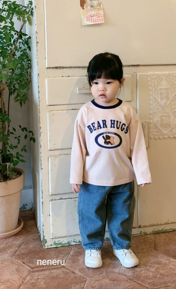 Neneru - Korean Baby Fashion - #onlinebabyshop - Bebe Hug Bear Tee - 12