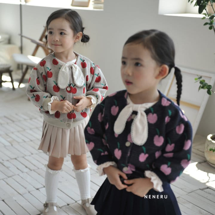 Neneru - Korean Children Fashion - #childofig - Apple Knit Carigan Kids - 9