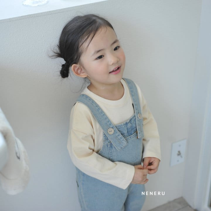 Neneru - Korean Children Fashion - #childofig - Tom Tom Denim Dungarees - 6