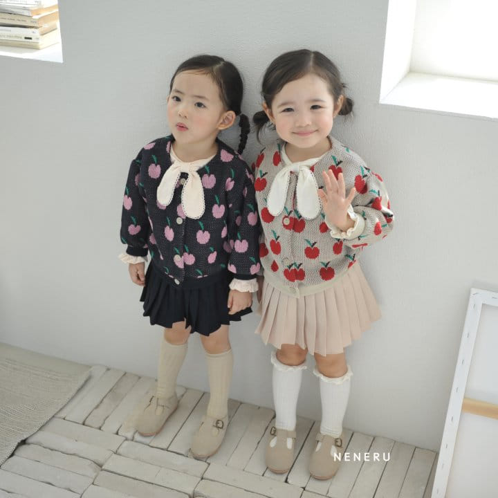 Neneru - Korean Children Fashion - #childrensboutique - Apple Knit Carigan Kids - 11