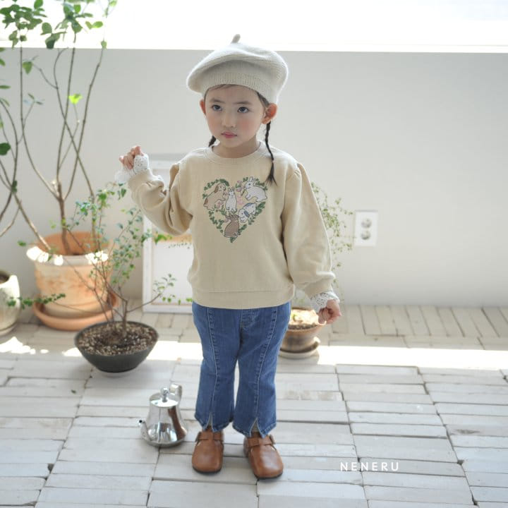 Neneru - Korean Children Fashion - #childrensboutique - Heart Rabbit Tee - 2