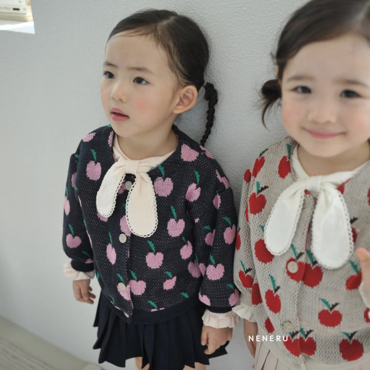 Neneru - Korean Children Fashion - #designkidswear - Apple Knit Carigan Kids - 12