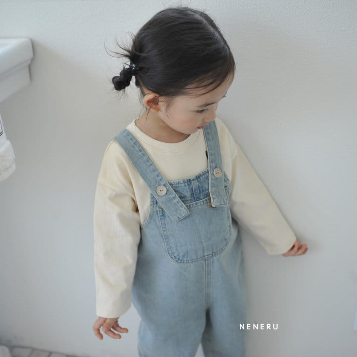 Neneru - Korean Children Fashion - #designkidswear - Tom Tom Denim Dungarees - 8