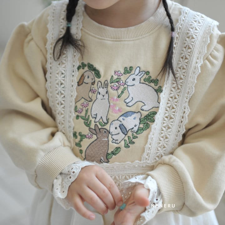 Neneru - Korean Children Fashion - #fashionkids - Heart Rabbit Tee - 5