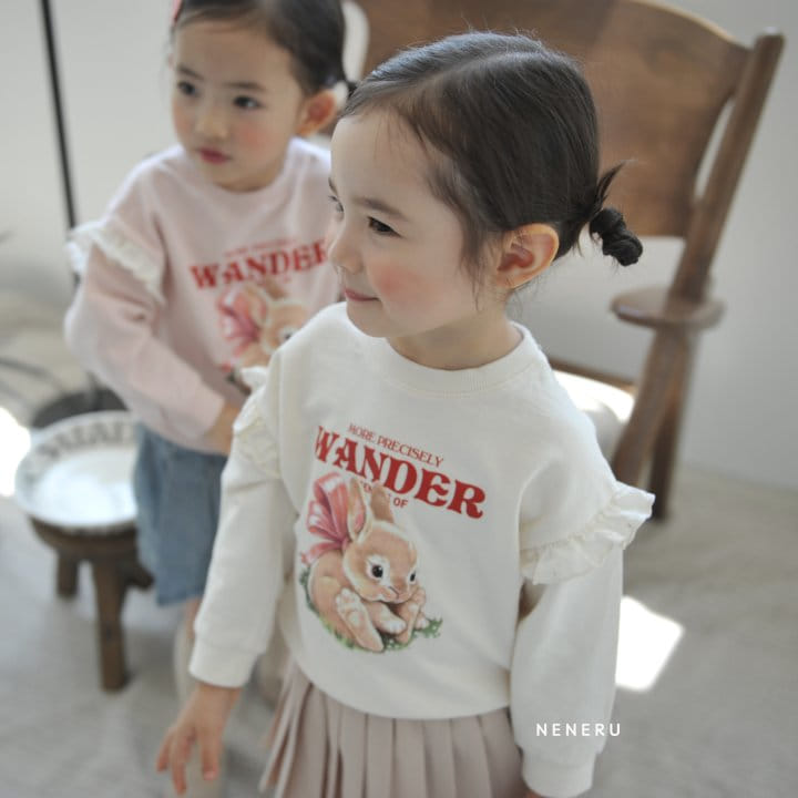 Neneru - Korean Children Fashion - #kidsshorts - White Rabbit Tee - 7