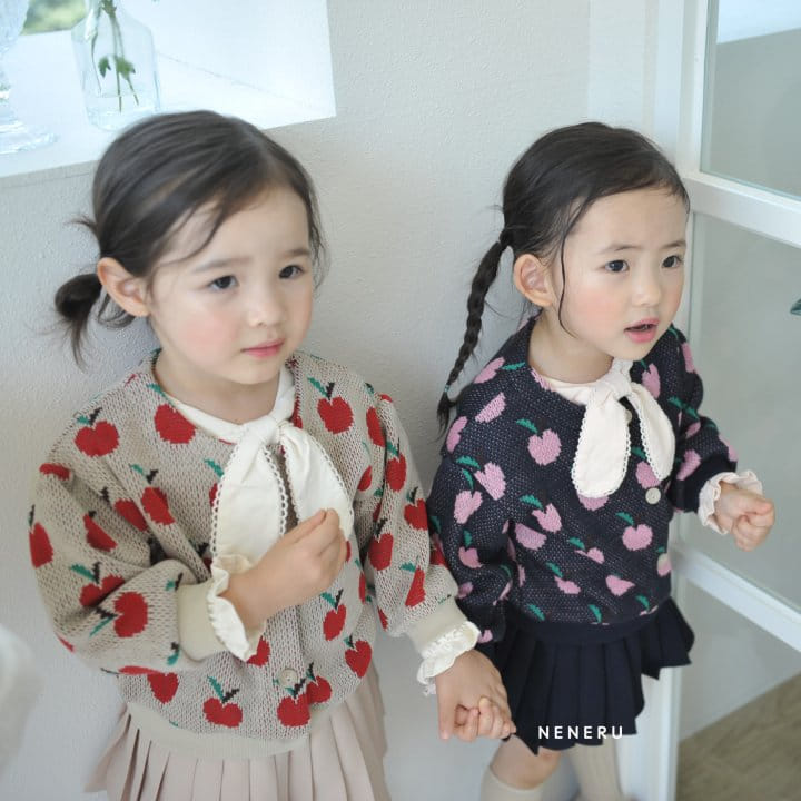 Neneru - Korean Children Fashion - #kidzfashiontrend - Apple Knit Carigan Kids - 3