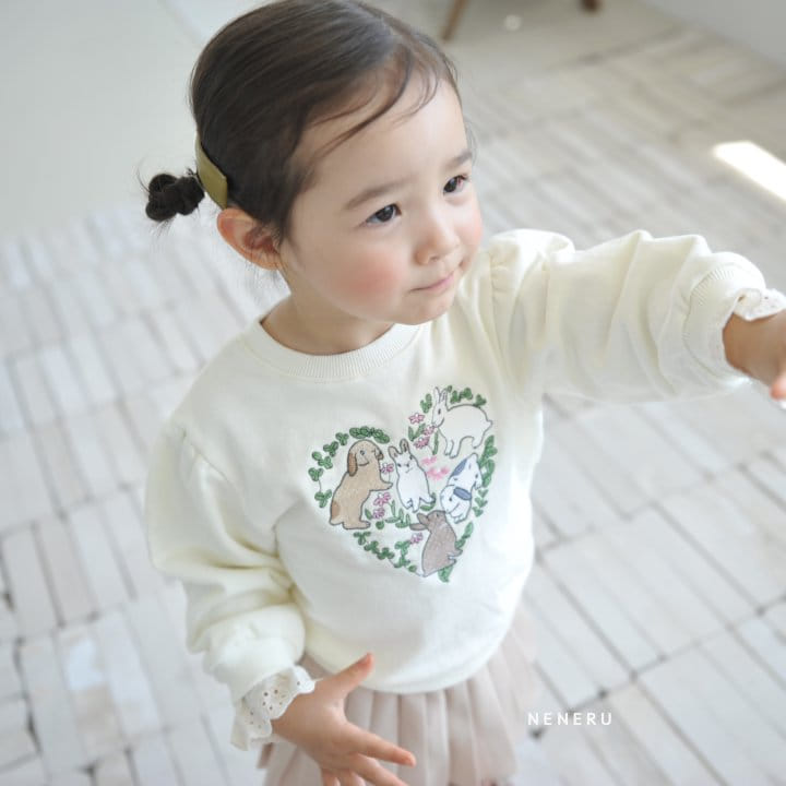 Neneru - Korean Children Fashion - #littlefashionista - Heart Rabbit Tee - 10