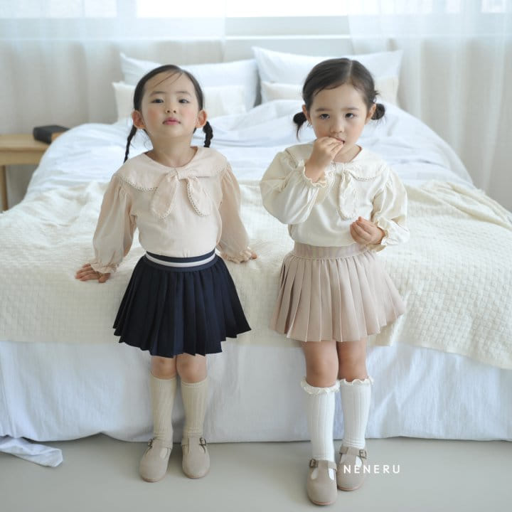 Neneru - Korean Children Fashion - #magicofchildhood - Band Wrinkle Skirt Leggings - 4