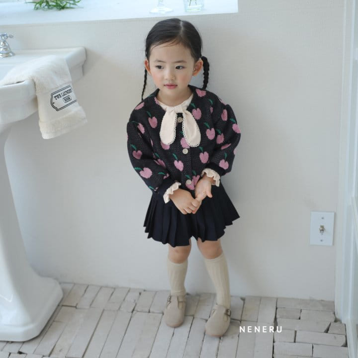 Neneru - Korean Children Fashion - #prettylittlegirls - Apple Knit Carigan Kids - 8