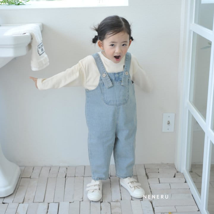 Neneru - Korean Children Fashion - #stylishchildhood - Tom Tom Denim Dungarees - 5