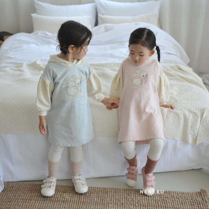 Neneru - Korean Children Fashion - #toddlerclothing - Rabbit Hoody One-piece