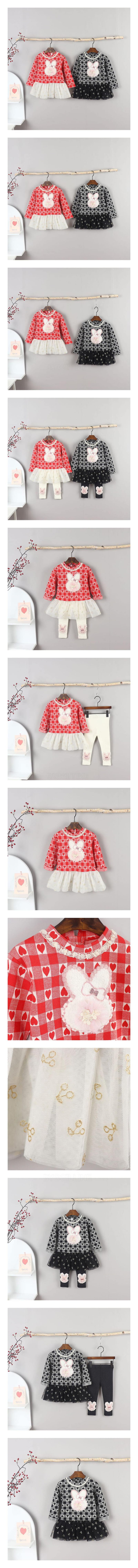 New Pierrot - Korean Children Fashion - #discoveringself - Check Heart One-piece