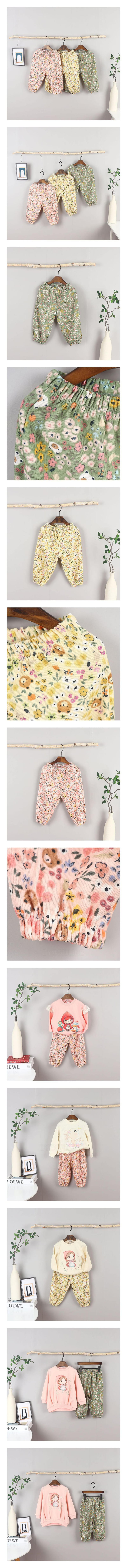 New Pierrot - Korean Children Fashion - #kidsstore - Flower Bear Pants