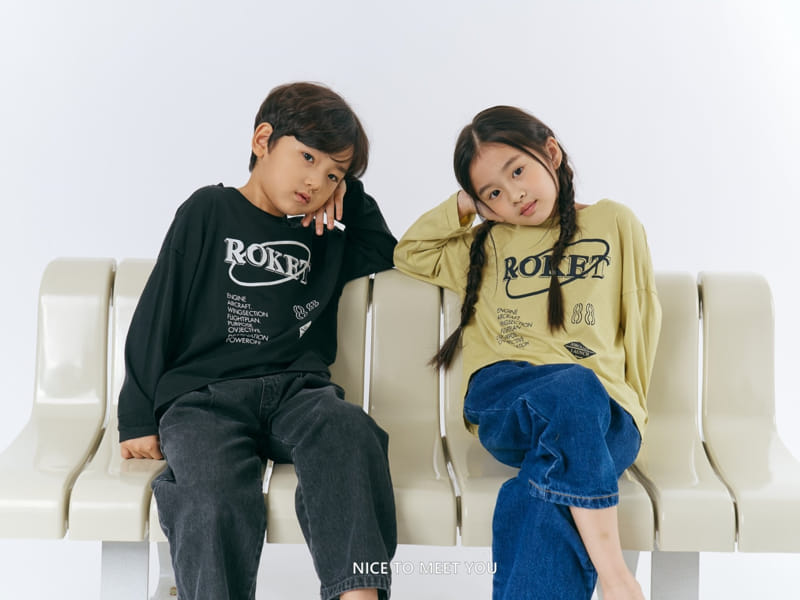 Nice To Meet You - Korean Children Fashion - #childofig - Rocket Tee - 3