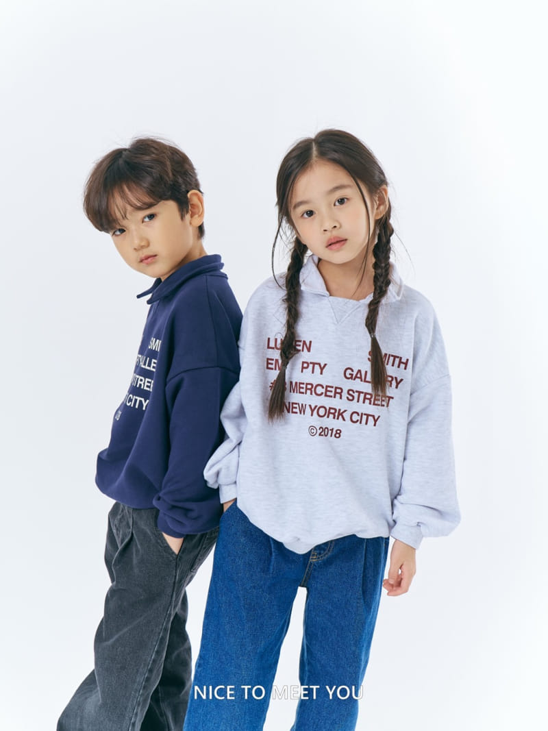 Nice To Meet You - Korean Children Fashion - #childofig - New York Sweatshirt