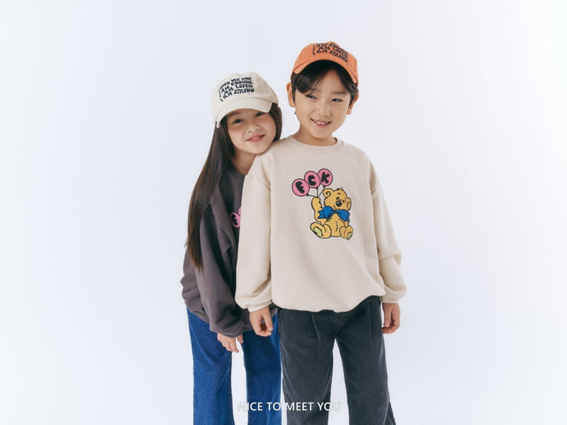 Nice To Meet You - Korean Children Fashion - #childofig - Balloon Bear Sweatshirt - 4