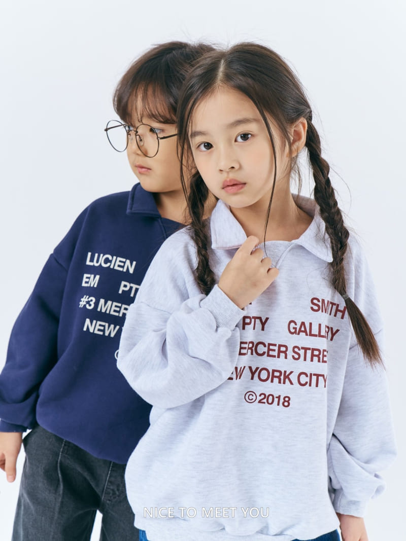 Nice To Meet You - Korean Children Fashion - #childrensboutique - New York Sweatshirt - 2