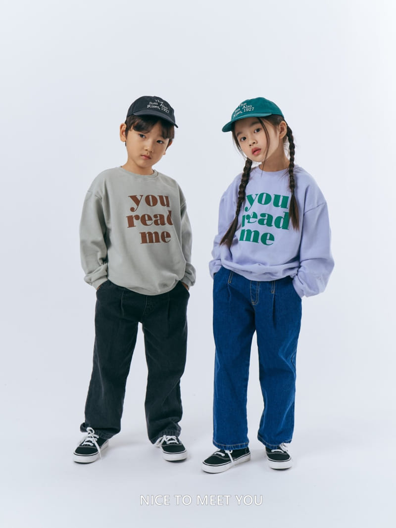 Nice To Meet You - Korean Children Fashion - #childrensboutique - Read Me Sweatshirt