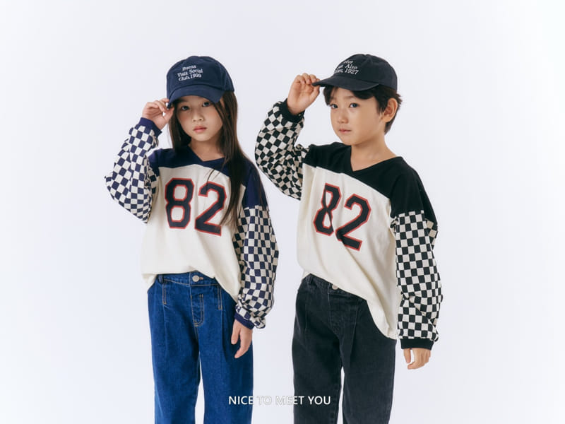 Nice To Meet You - Korean Children Fashion - #designkidswear - 82 Checker Board Tee - 2