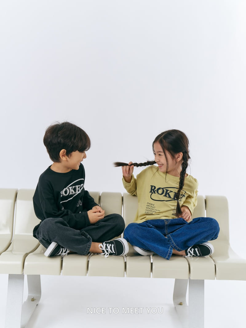 Nice To Meet You - Korean Children Fashion - #designkidswear - Rocket Tee - 5