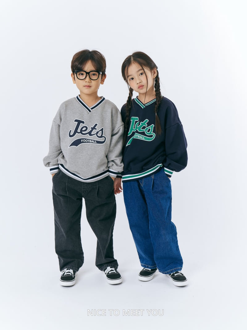 Nice To Meet You - Korean Children Fashion - #designkidswear - Zet Piping Sweatshirt