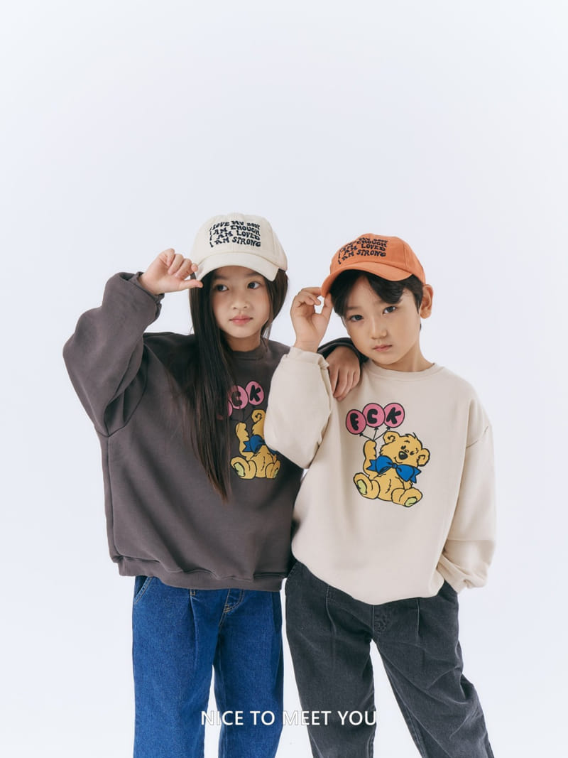 Nice To Meet You - Korean Children Fashion - #discoveringself - Balloon Bear Sweatshirt - 6