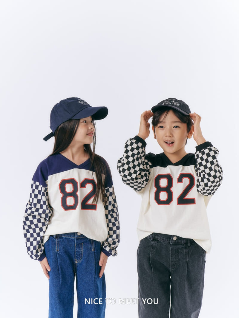 Nice To Meet You - Korean Children Fashion - #discoveringself - 82 Checker Board Tee - 3