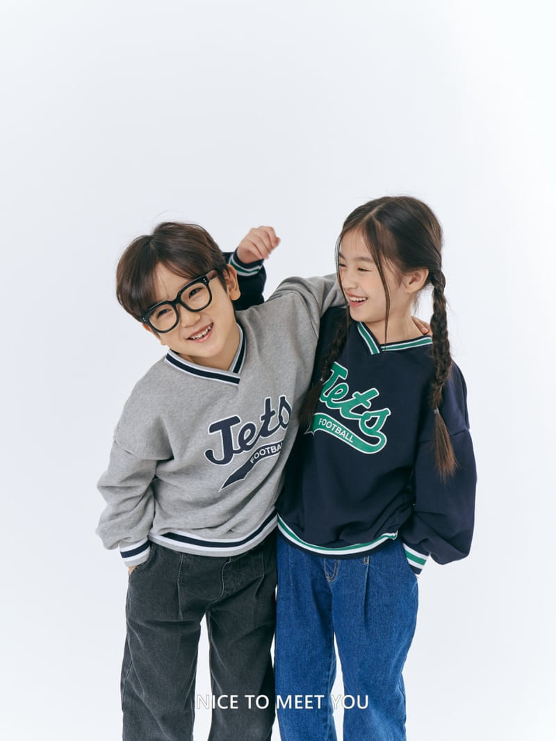 Nice To Meet You - Korean Children Fashion - #discoveringself - Zet Piping Sweatshirt - 2