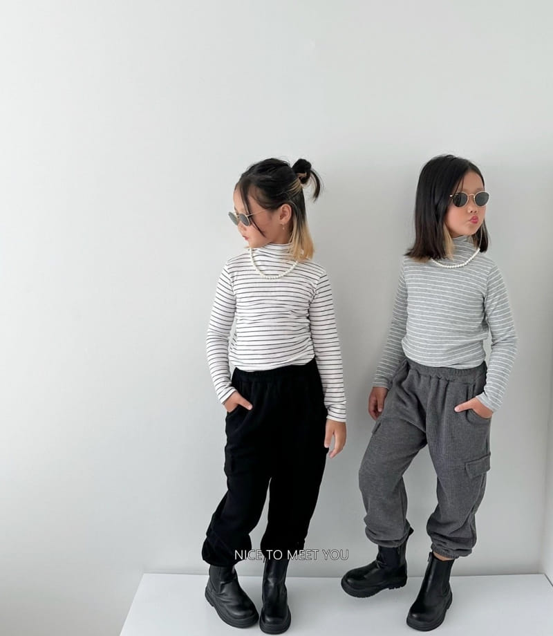 Nice To Meet You - Korean Children Fashion - #fashionkids - Paul Half Turtleneck Tee - 9