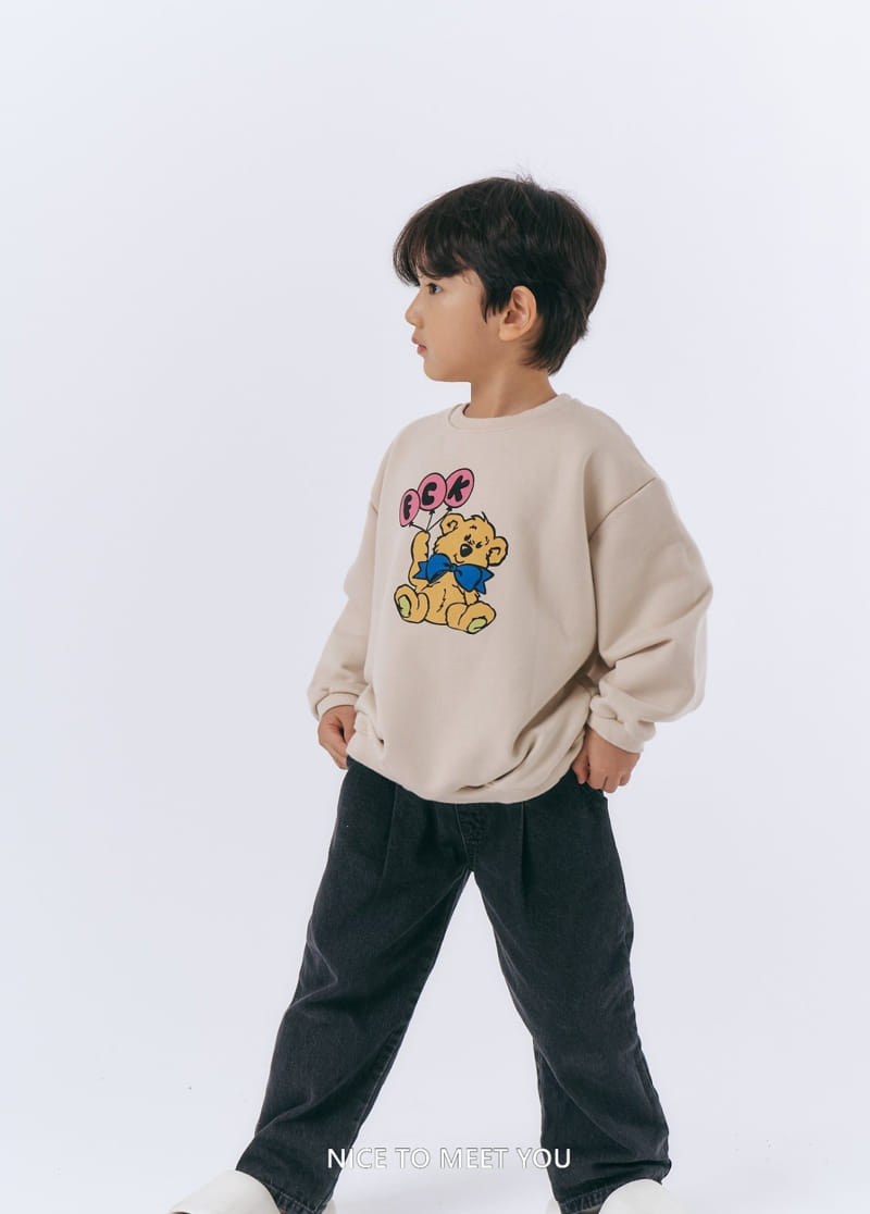 Nice To Meet You - Korean Children Fashion - #fashionkids - Balloon Bear Sweatshirt - 7