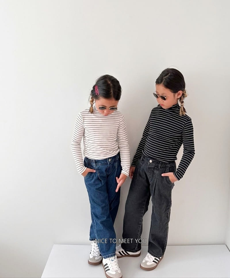 Nice To Meet You - Korean Children Fashion - #kidsshorts - Paul Half Turtleneck Tee - 10