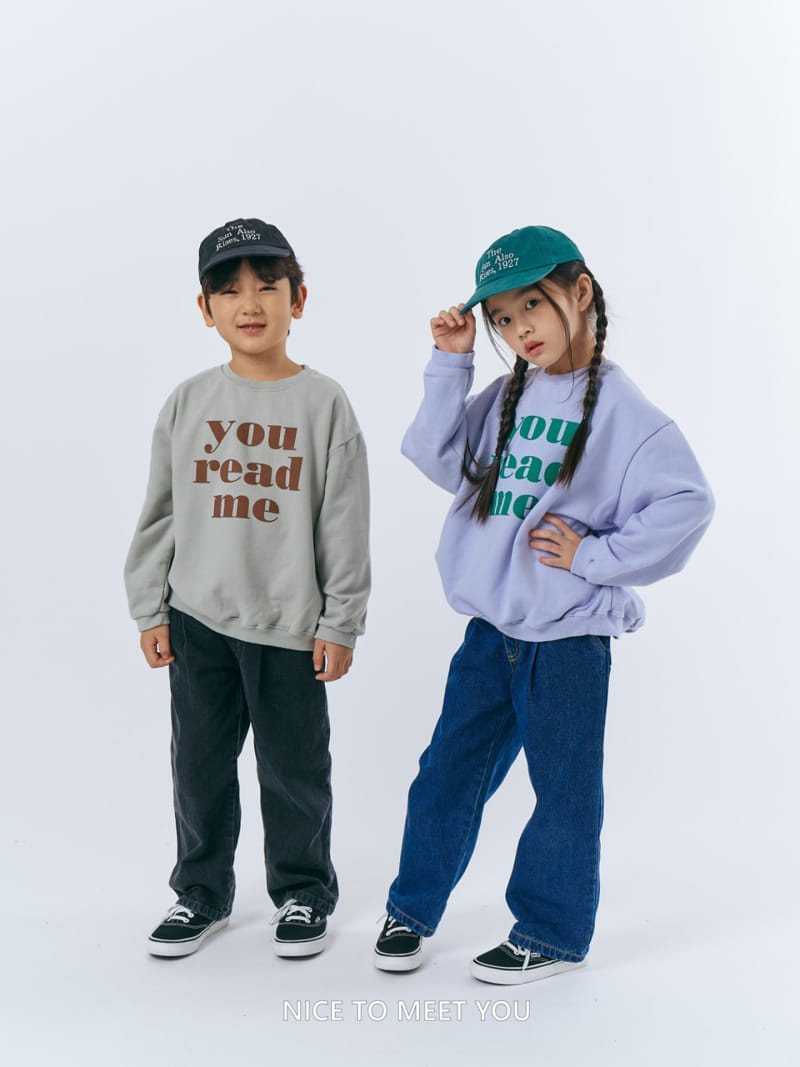 Nice To Meet You - Korean Children Fashion - #kidsshorts - Read Me Sweatshirt - 5